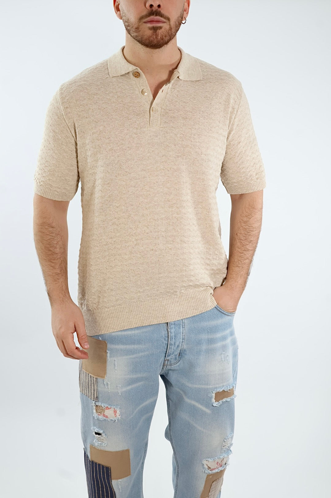 Polo in maglia links puntacci 098 BL11