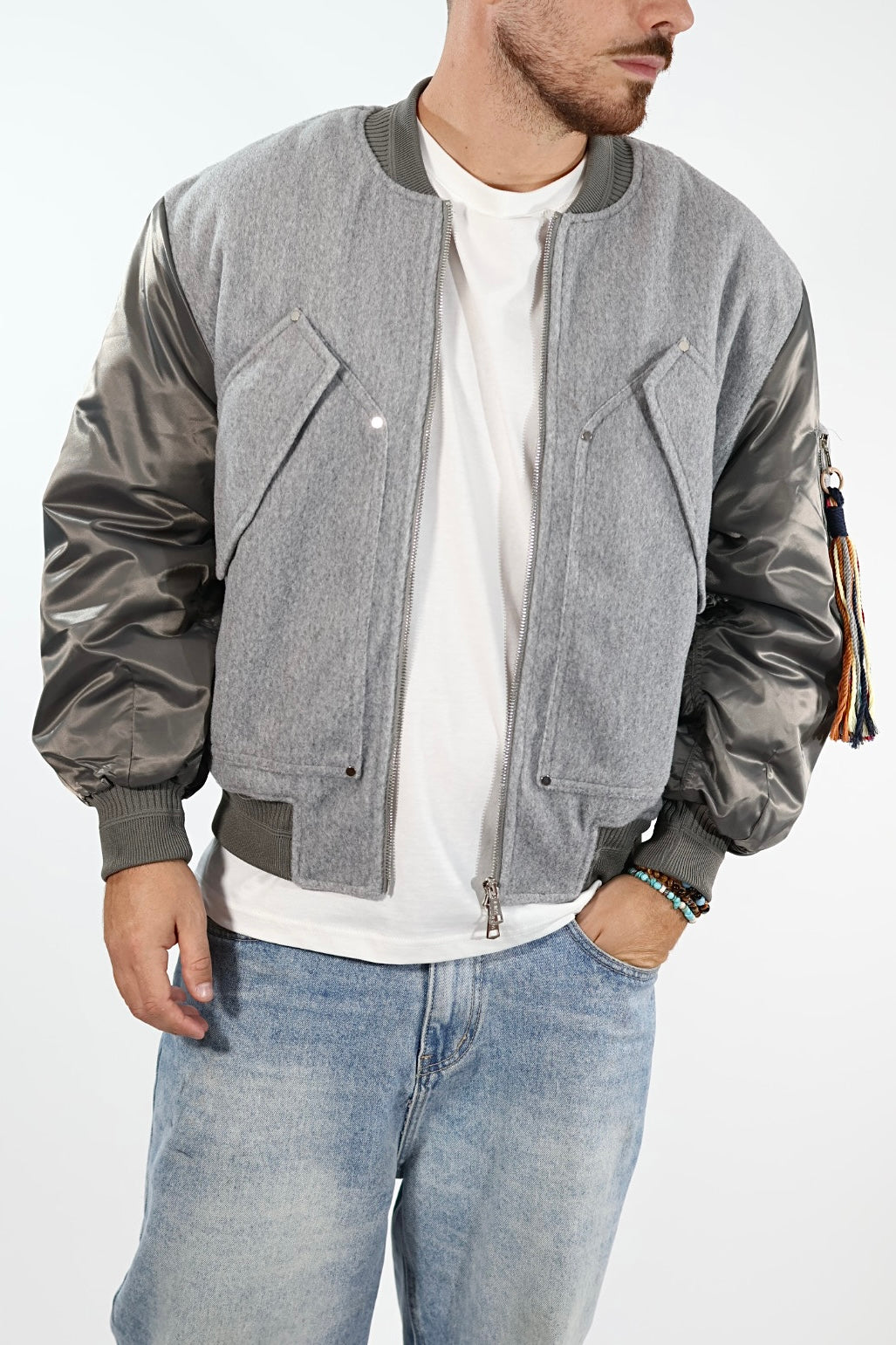 Giacca 360 bomber panno/nylon   BERNA