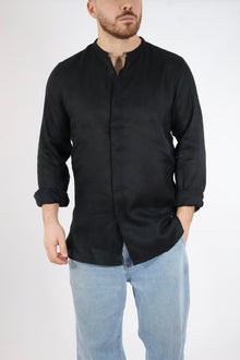 Camicia lino collo coreana 250 BERNA