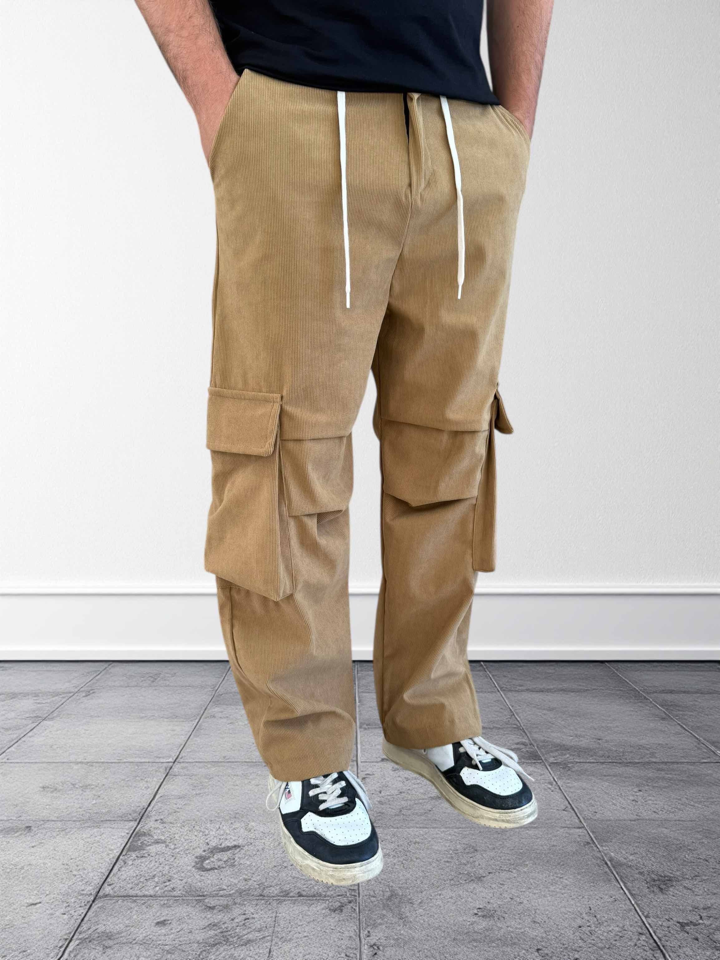 Pantalone cargo gabardine costine 363 DISCLAIMER
