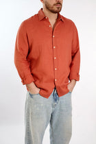 Camicia Lino brick 418 BL11