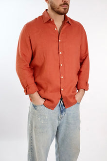 Camicia Lino brick 418 BL11