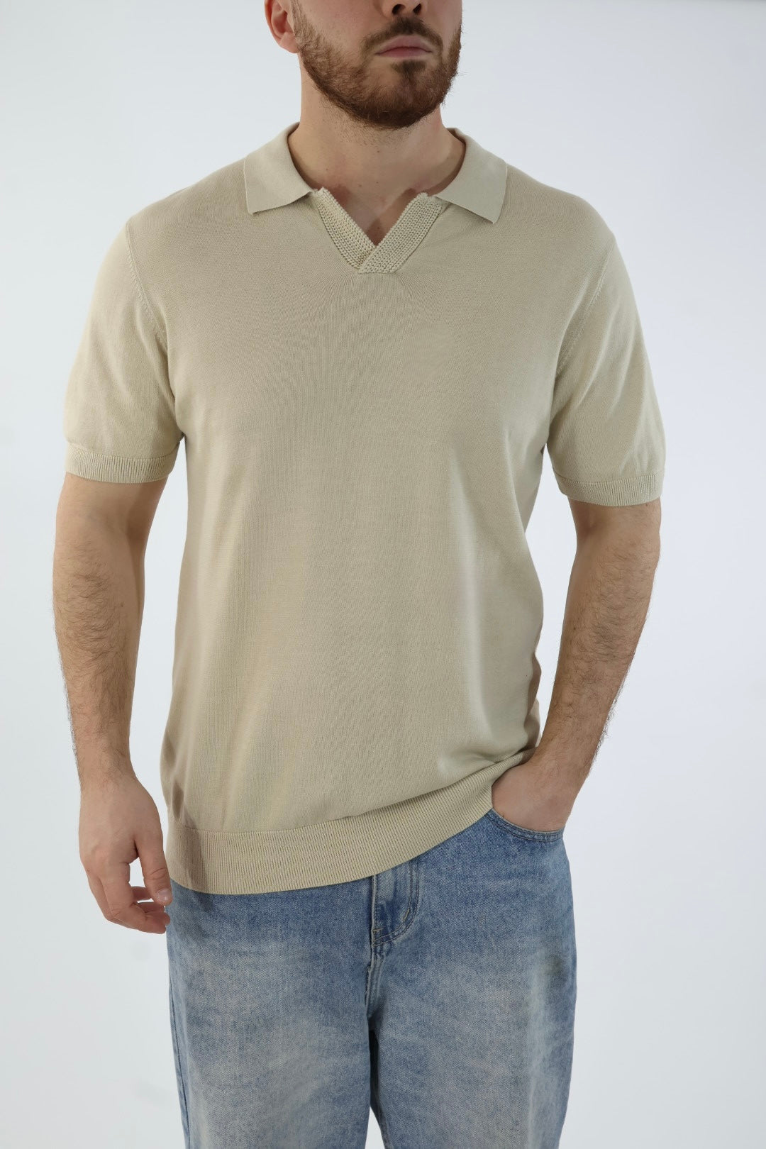 Polo in maglia m/m collo derby M36 OVER-D