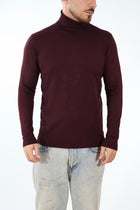 Maglioncino M02 dolcevita viscosa bordeaux OVERD