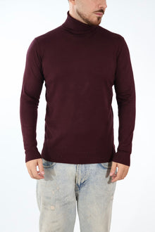 Maglioncino M02 dolcevita viscosa bordeaux OVERD