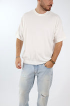 T shirt in maglia cropped over 432 BERNA