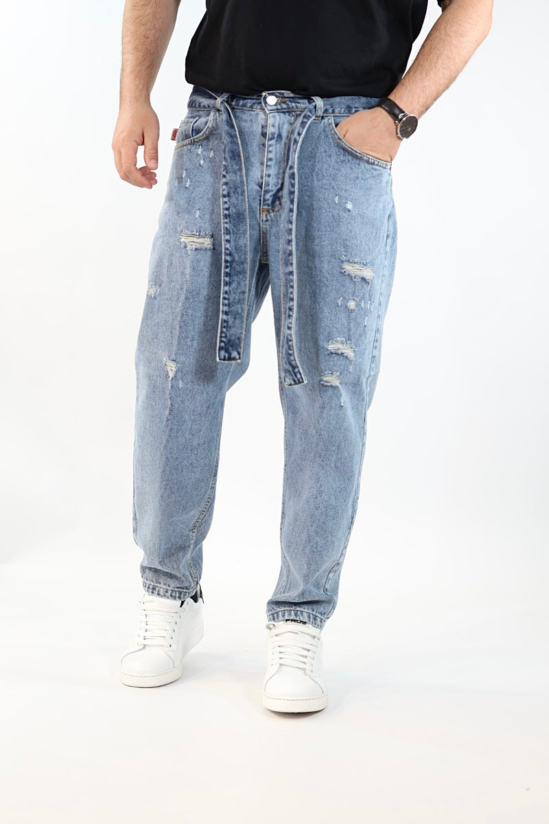 Jeans japan strappi con cintura casanova BLACKSUNDAY