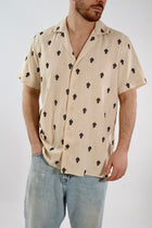 Camicia m/m ricamo all over 930 BL11
