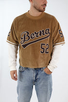 T-shirt baseball cropped velluto 364 BERNA