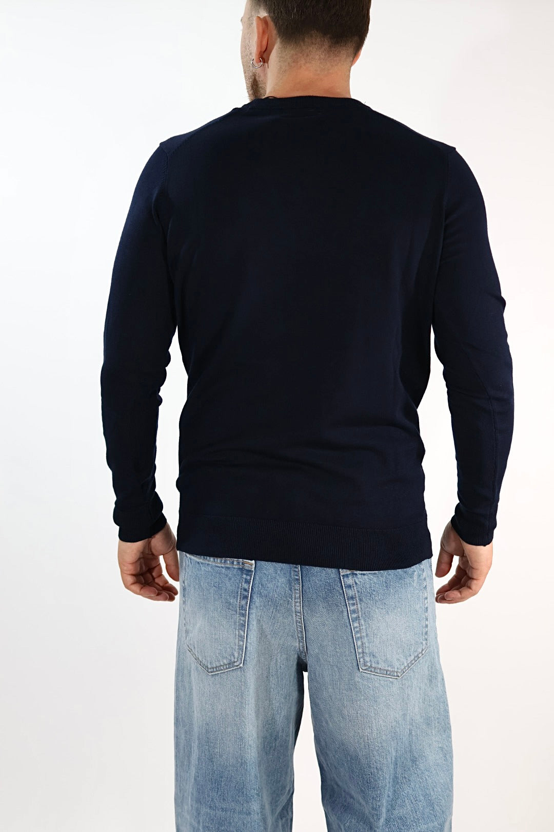 Maglioncino M01 blu paricollo blu OVERD