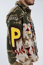 Giacca boxy azteco patch 366 BERNA