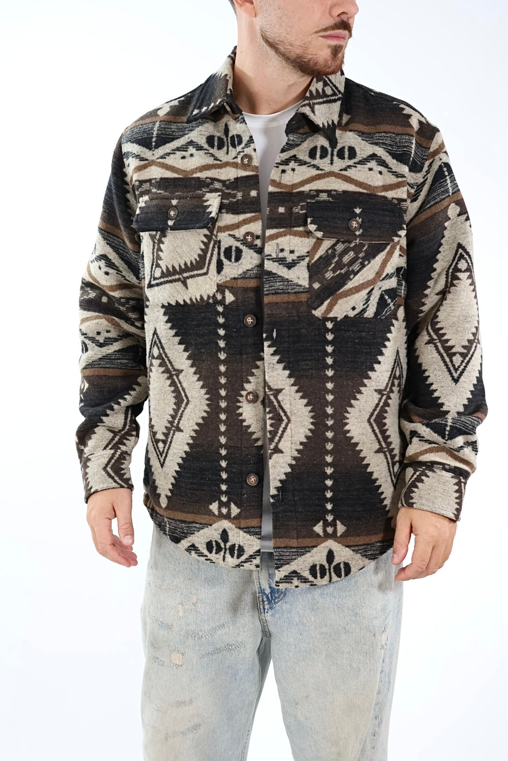 Overshirt 611 azteco lana MAISON DU DANTE