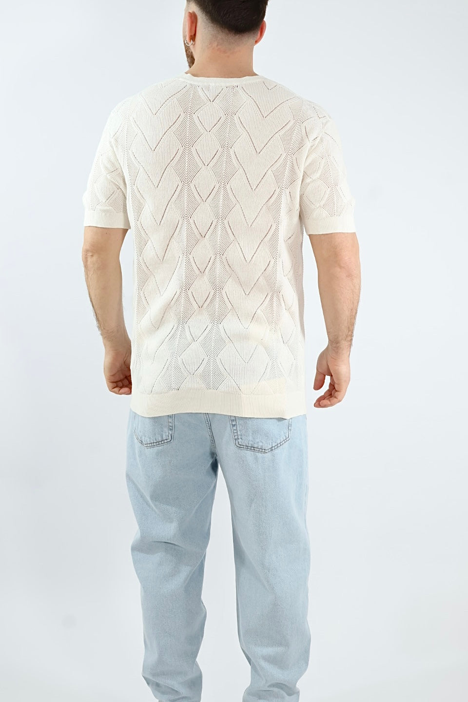 T-shirt in maglia traforata 325 GIANNI LUPO