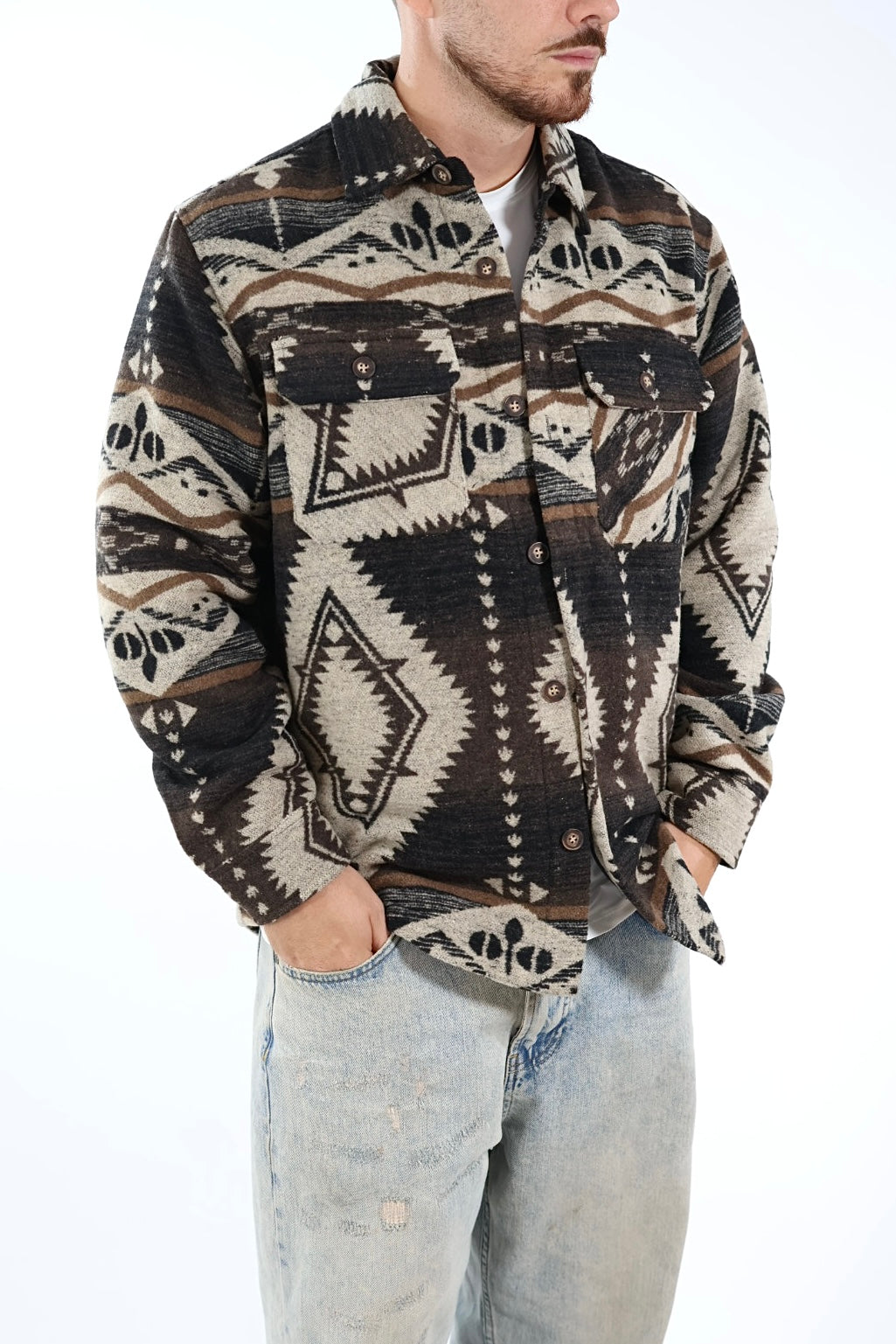 Overshirt 611 azteco lana MAISON DU DANTE