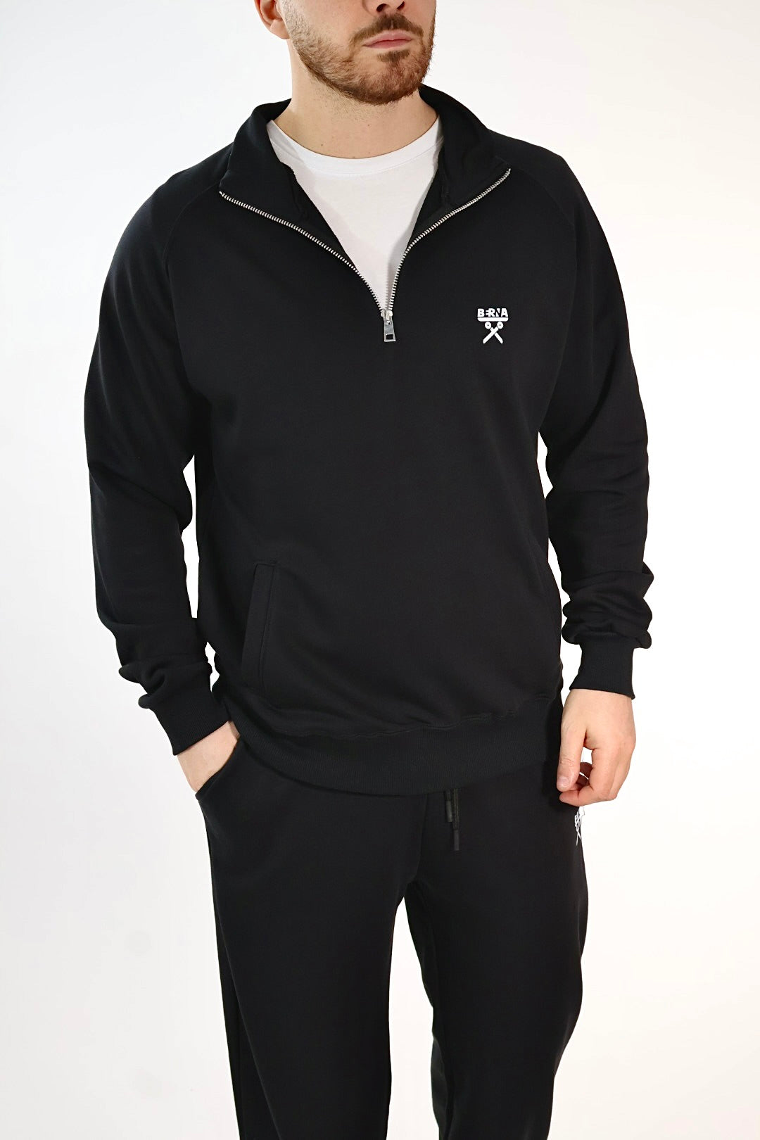 Felpa mezza zip 054 BERNA