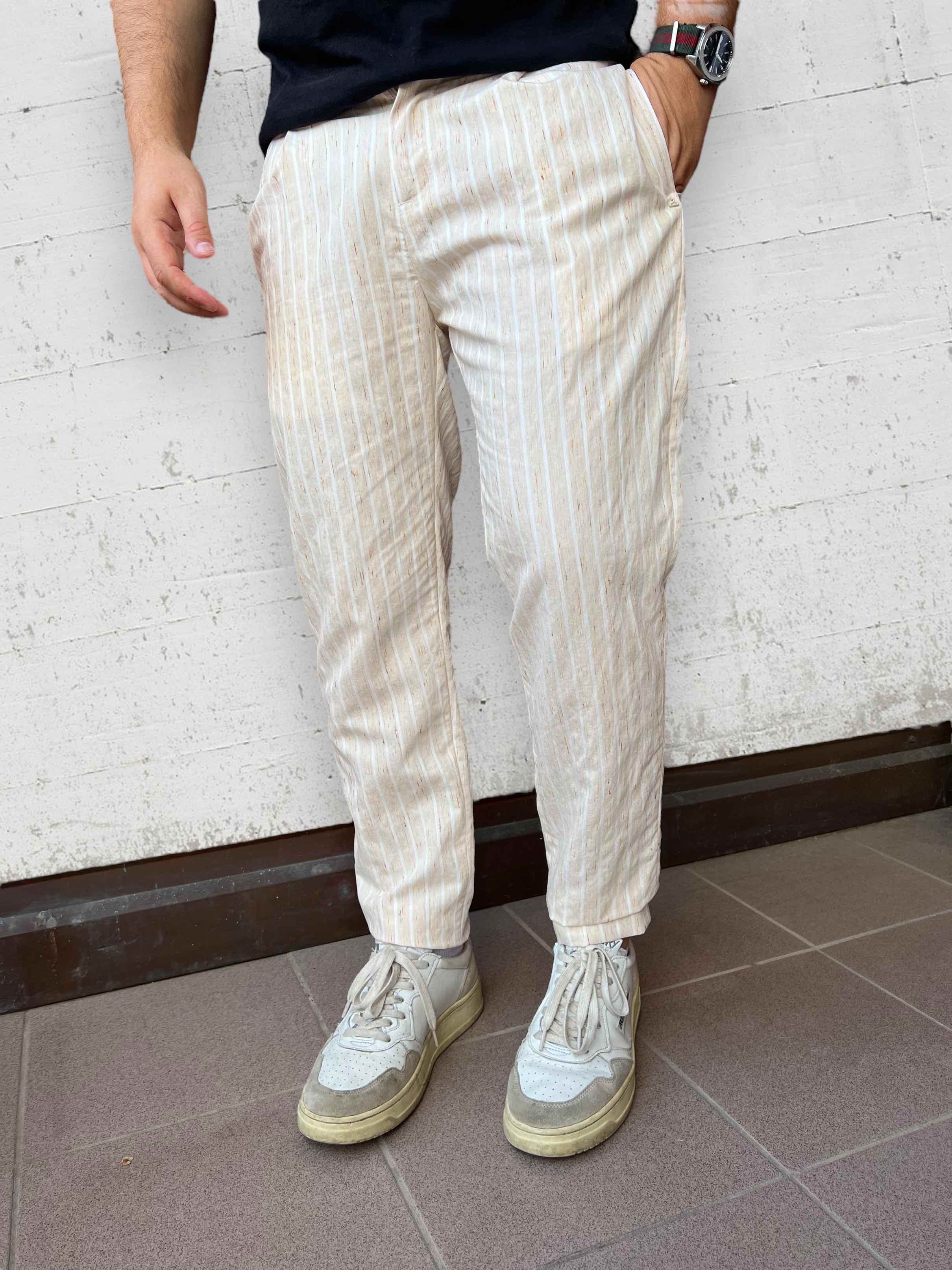 Pantalone righe lavorato BERNA