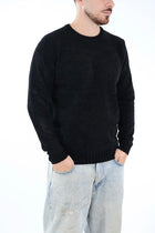 Maglione 363 girocollo ciniglia nero LANDEK