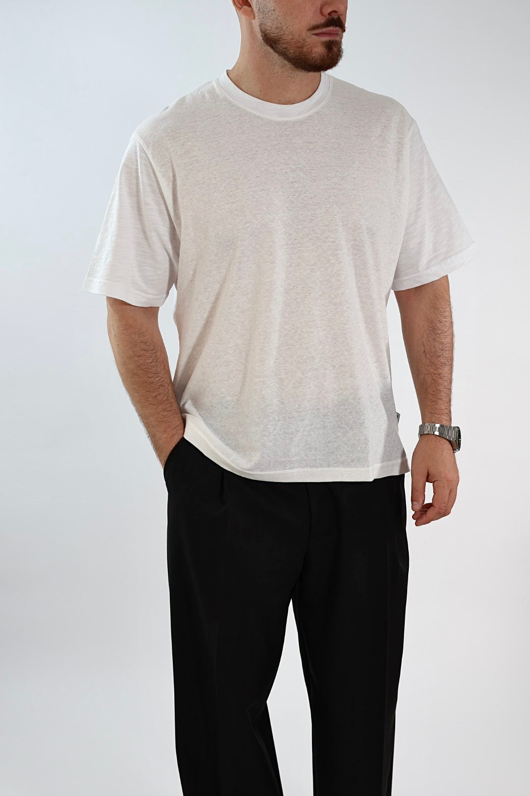 T shirt bitessuto lino/cotone 450 BERNA