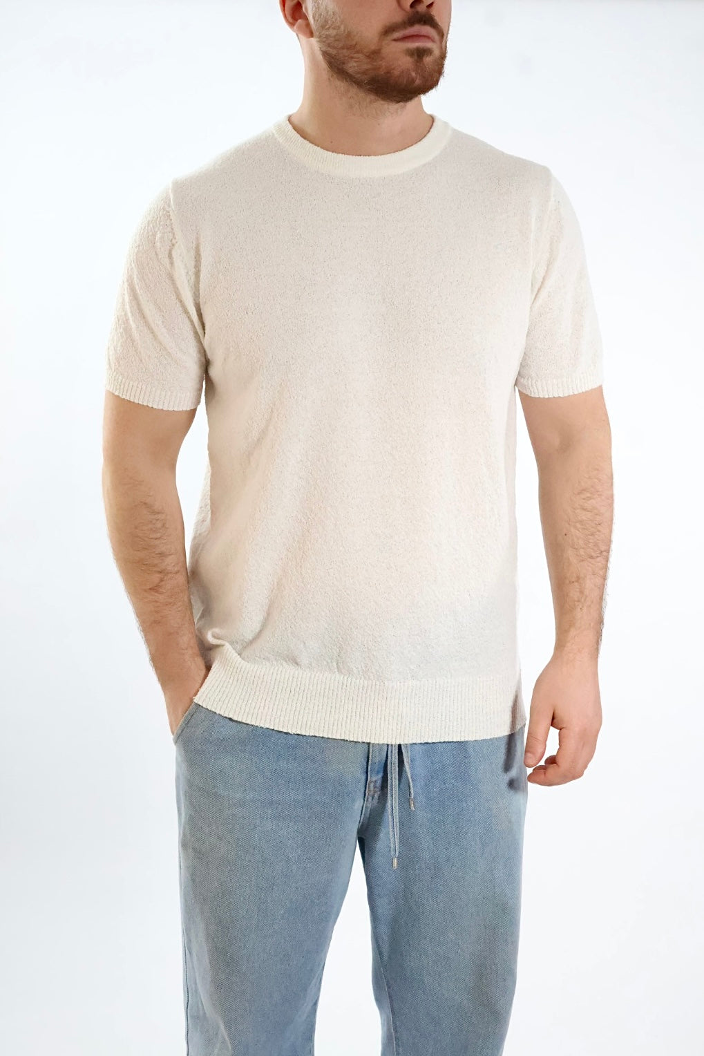 T-shirt in maglia m/m boucle M40 OVER-D