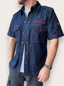 Camicia manica corta ricamo BERNA