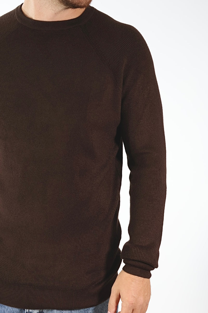 Maglioncino M08 paricollo raglan moro OVERD