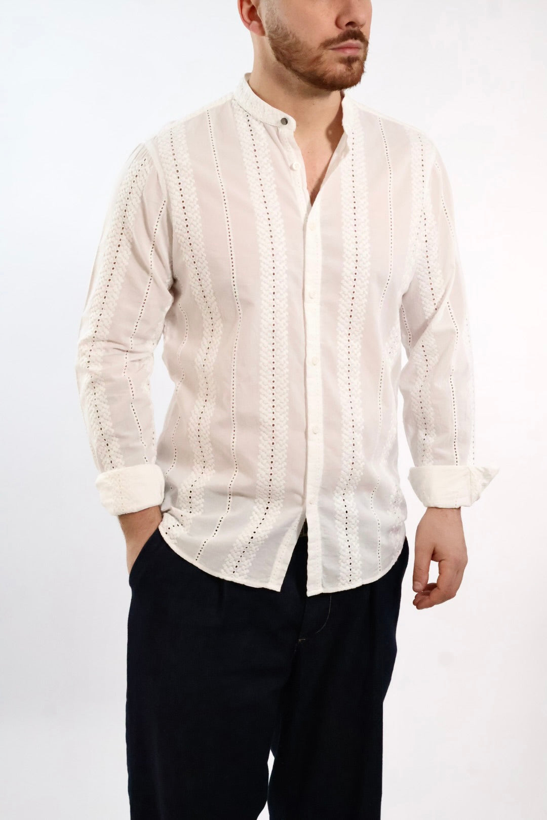 Camicia cotone sangallo 833S GIANNI LUPO