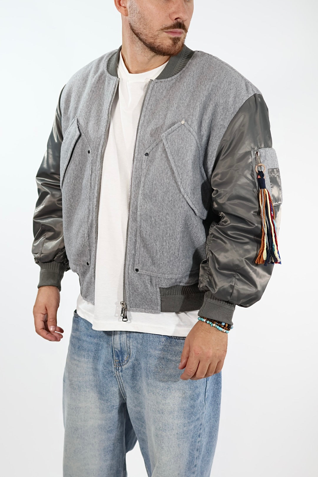 Giacca 360 bomber panno/nylon   BERNA