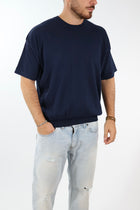 T shirt in maglia cropped over 432 BERNA