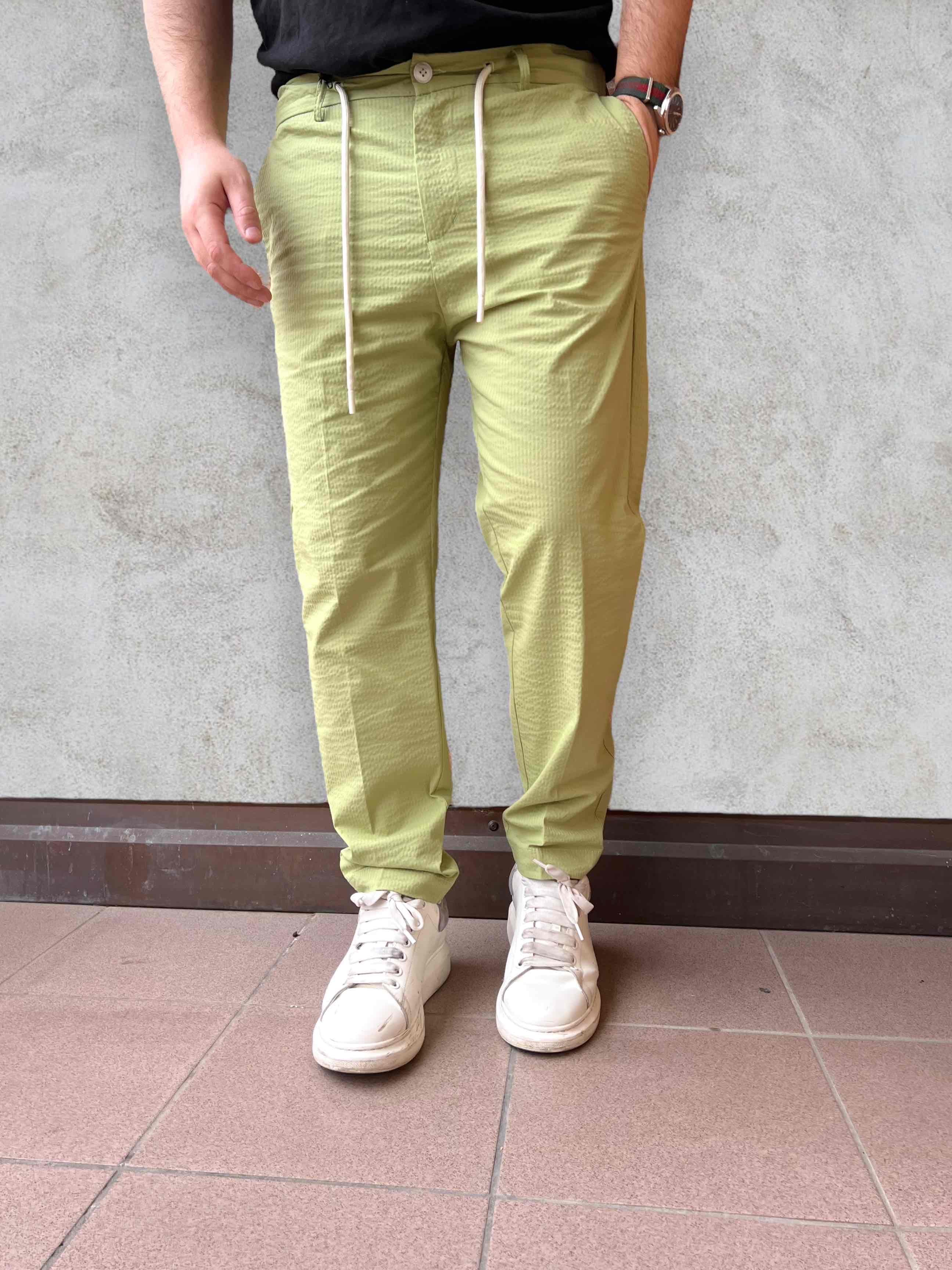 Pantalone capri slim fit goffrato OVERD