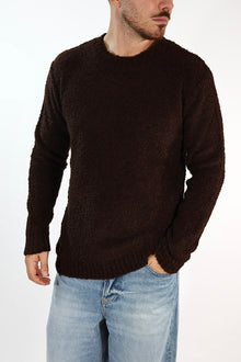 Maglione MACOMER162 moro giro bouclé BL11