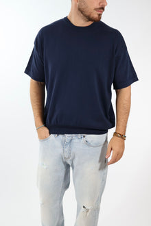 T shirt in maglia cropped over 432 BERNA