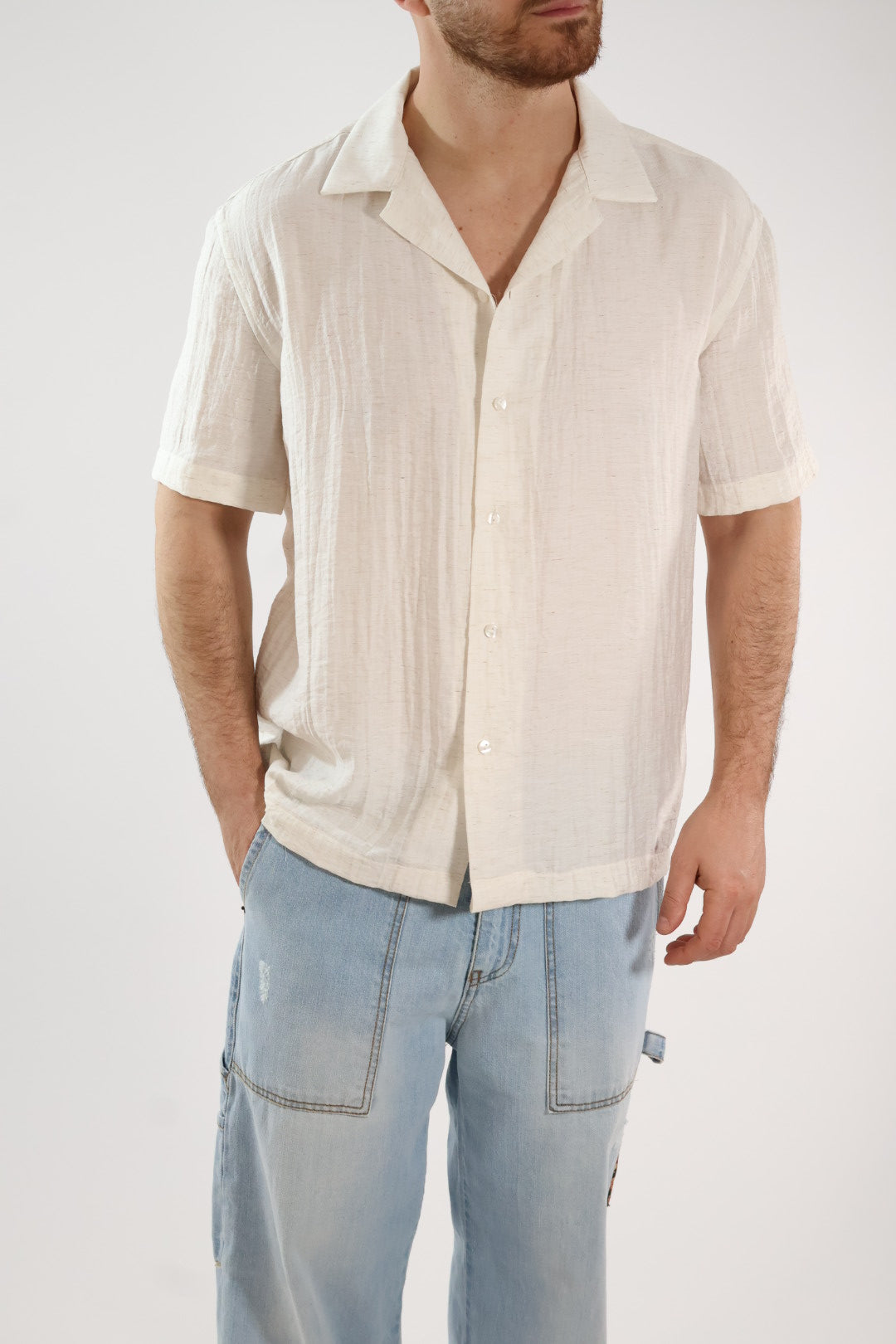 Camicia m/m collo bowling C56 OVER-D