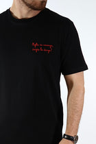 T shirt scritta ricamo 6192 J.W