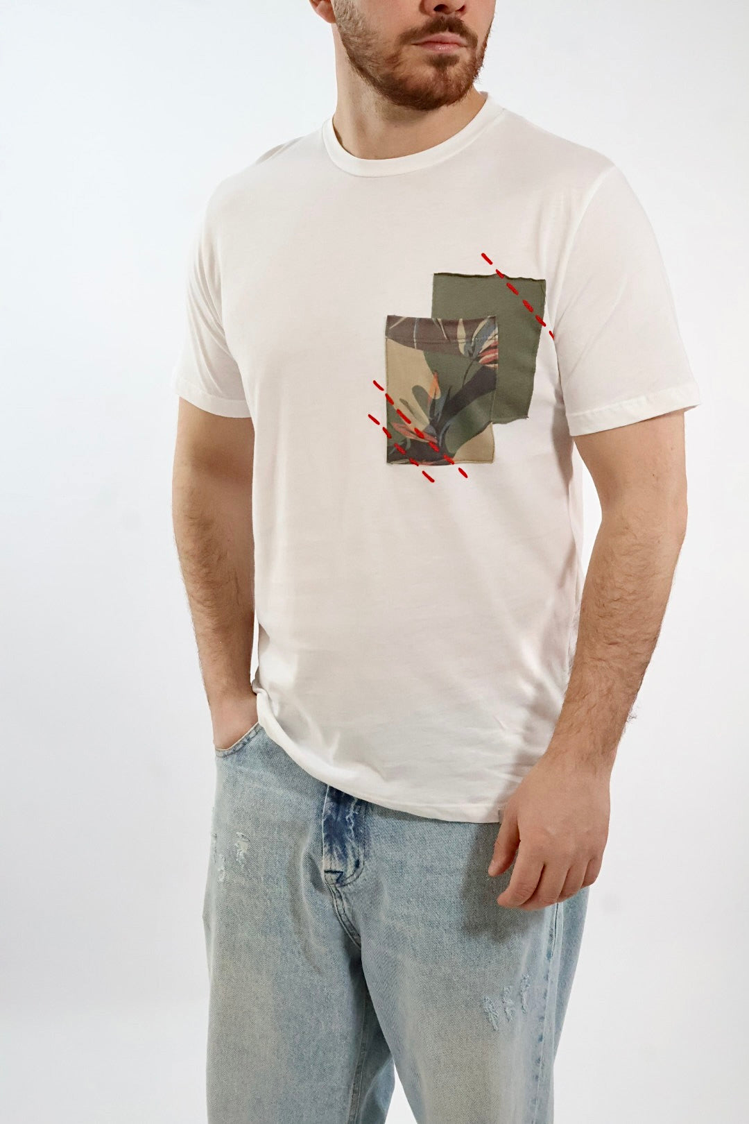 T-shirt doppio taschino camou Camou30 BL11