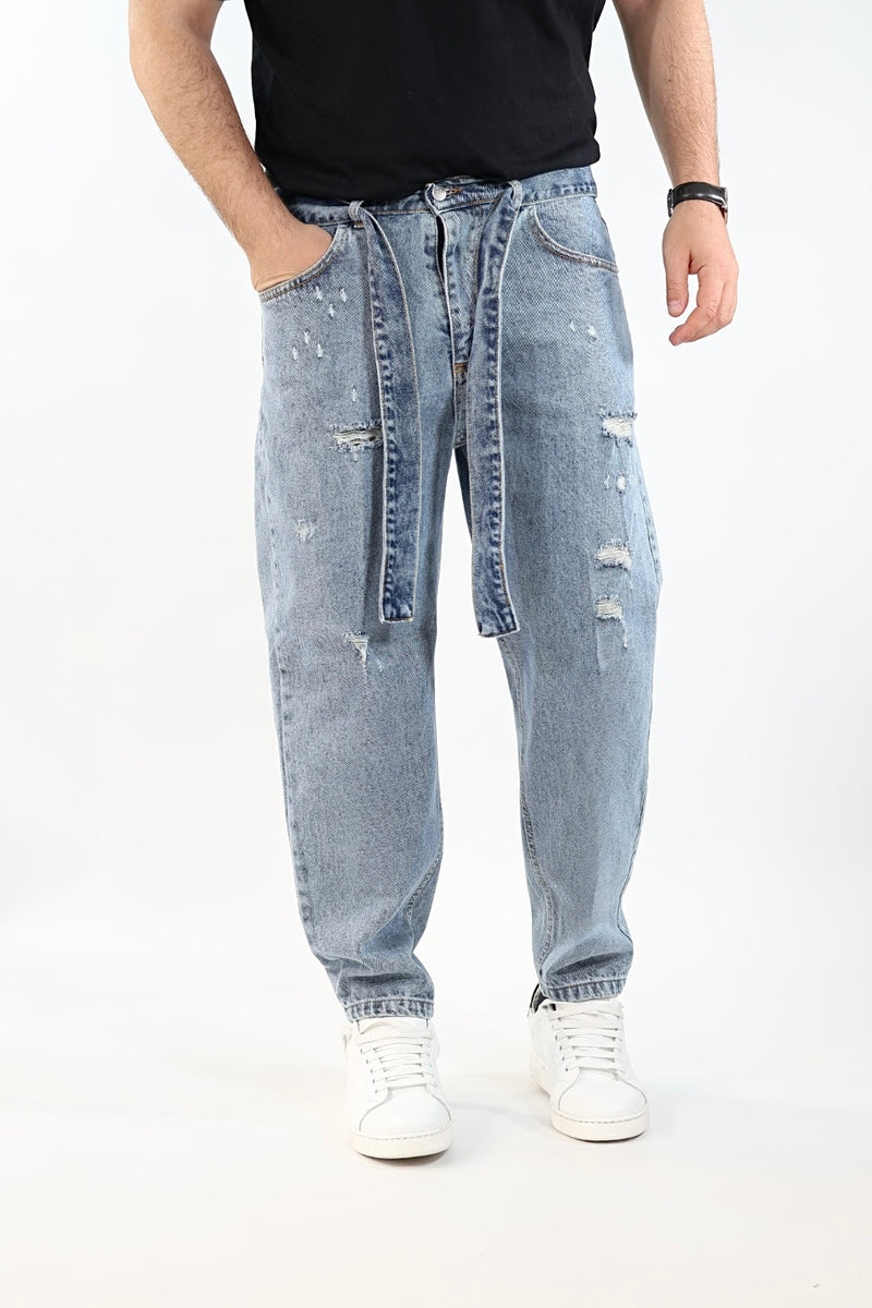 Jeans japan strappi con cintura casanova BLACKSUNDAY