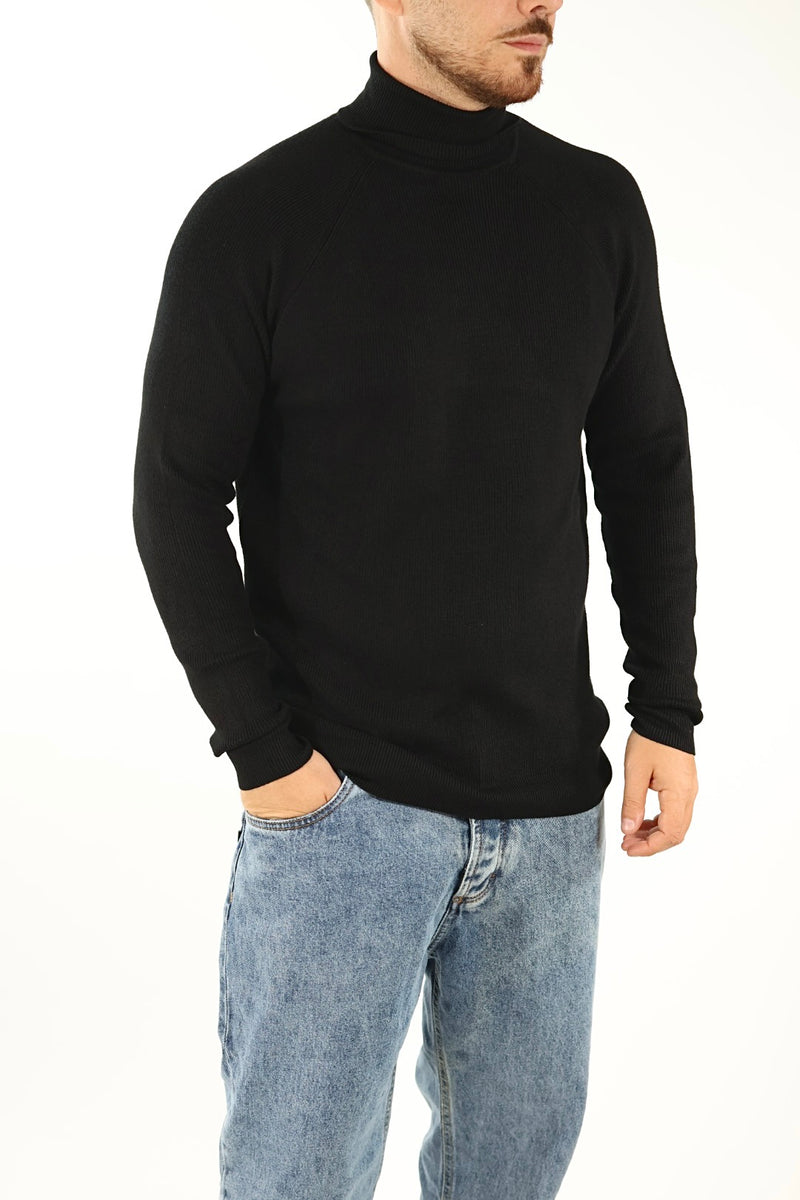 Maglioncino M30 dolcevita raglan chiné OVERD
