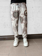 Pantalone lino/viscosa fantasia  BL11
