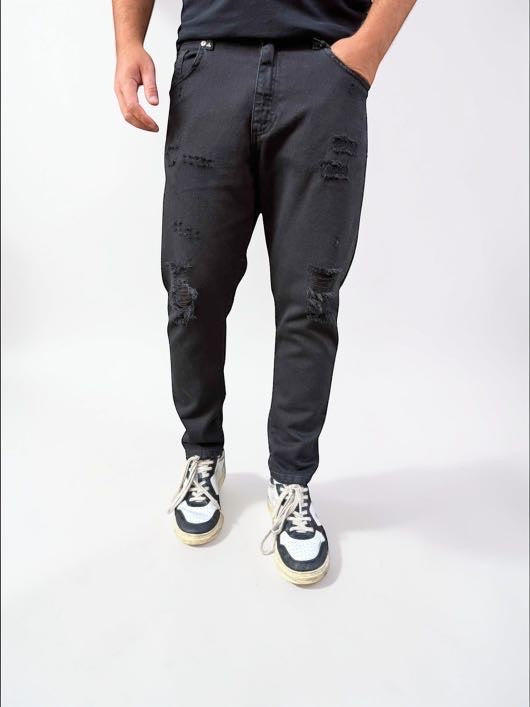 Pantalone cropped Maracana destroyed 077 BERNA