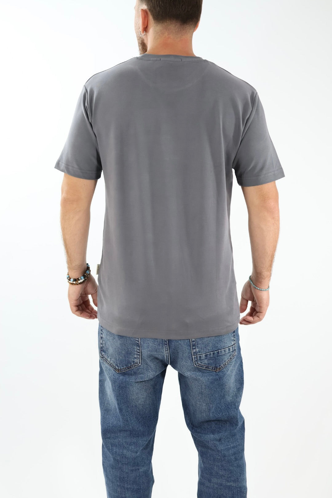 T-shirt basica viscosa grigio 505L GIANNI LUPO