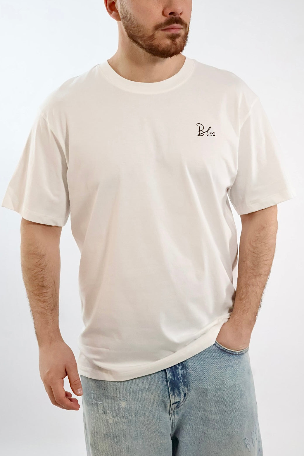 T-shirt basic ricamo semiover 128 BL11