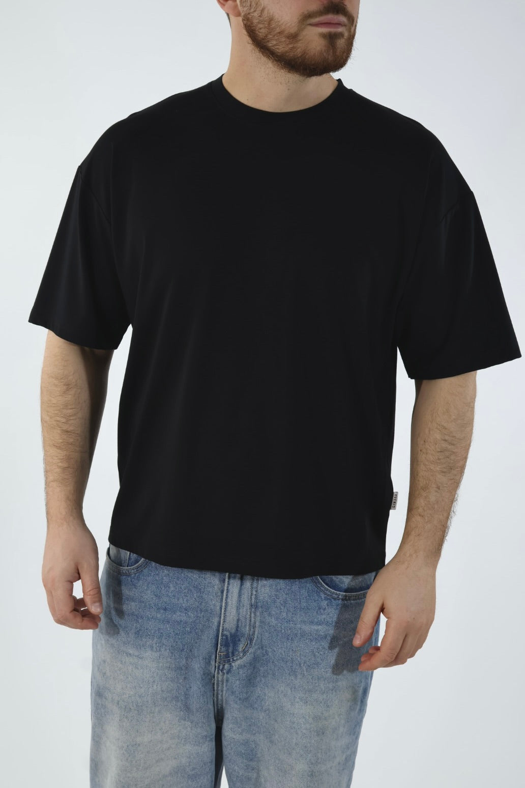 T-shirt misto viscosa cropped  F40 OVER-D