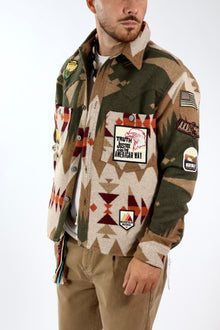 Giacca boxy azteco patch 366 BERNA