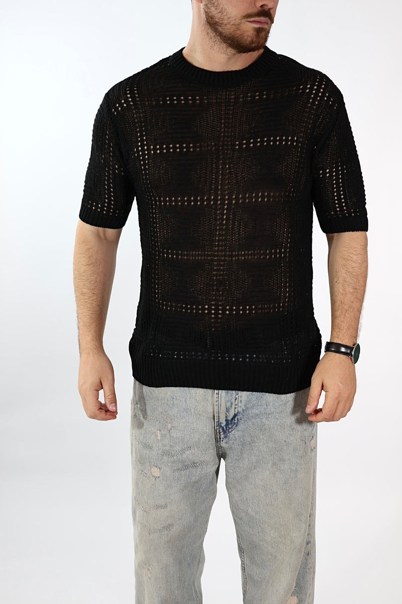 T shirt in maglia traforata 506 J.W
