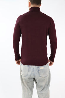 Maglioncino M02 dolcevita viscosa bordeaux OVERD
