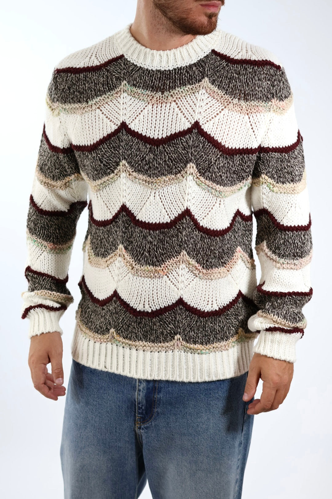 Maglione lanajacquard onde 267 BERNA