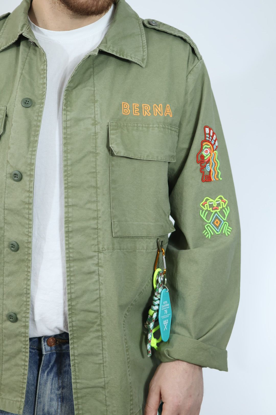 Overshirt ricami aztechi 282 BERNA
