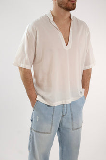 Camicia m/m scollo V boxy fit  C70 OVER-D