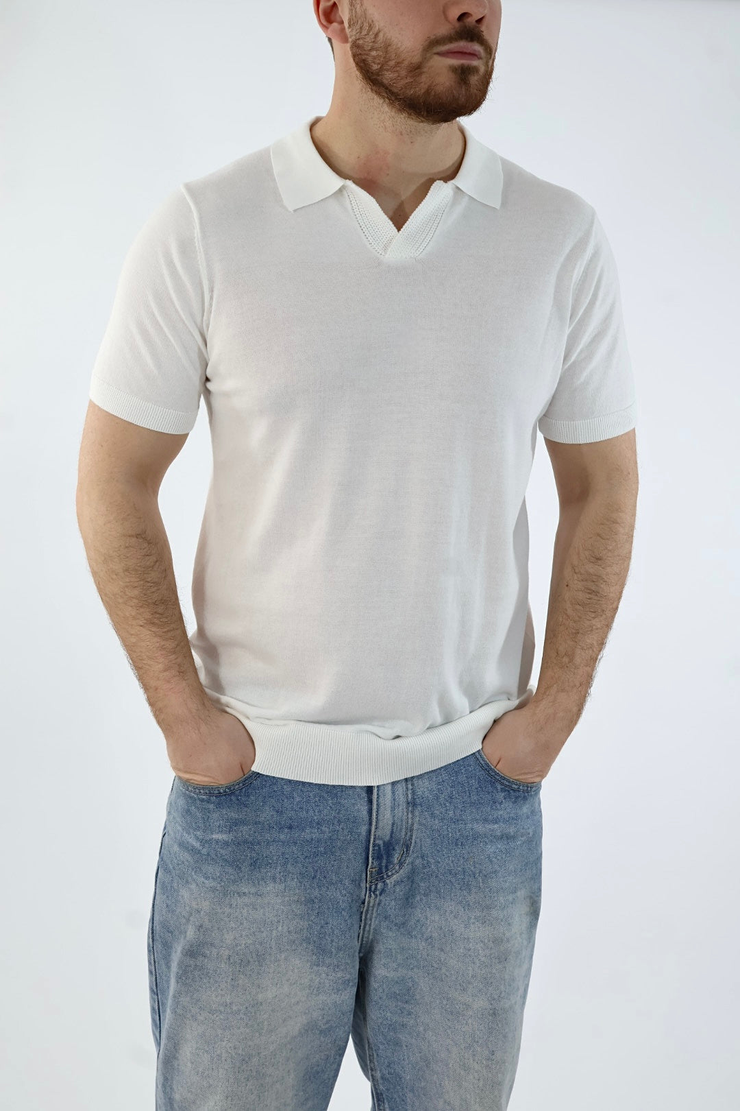 Polo in maglia m/m collo derby M36 OVER-D