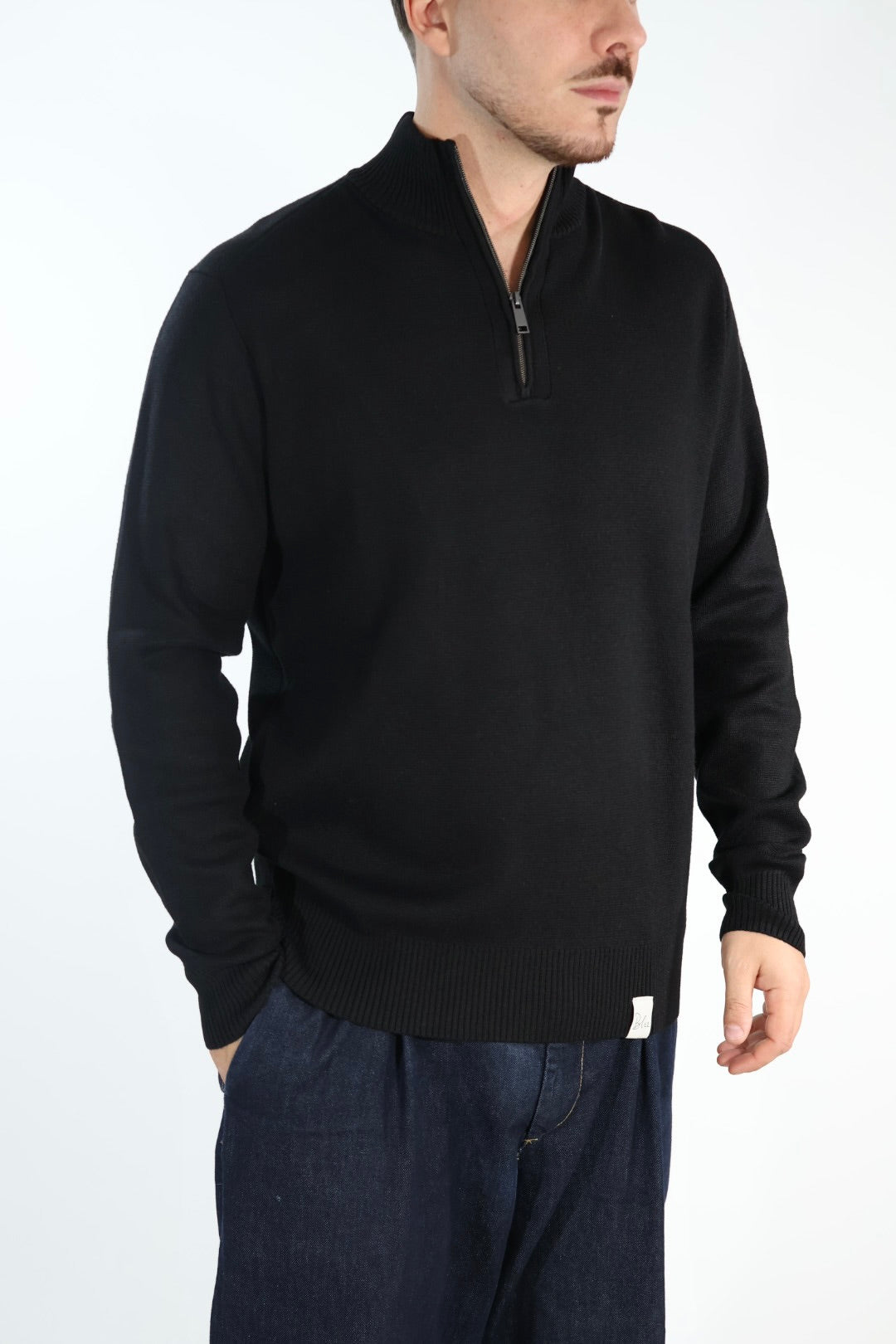 Maglione oriali0001 lupetto zip punto Milano BL11
