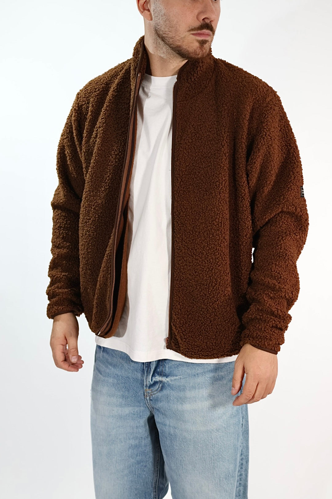Giubbino BL7458162 teddy full zip moro BL11